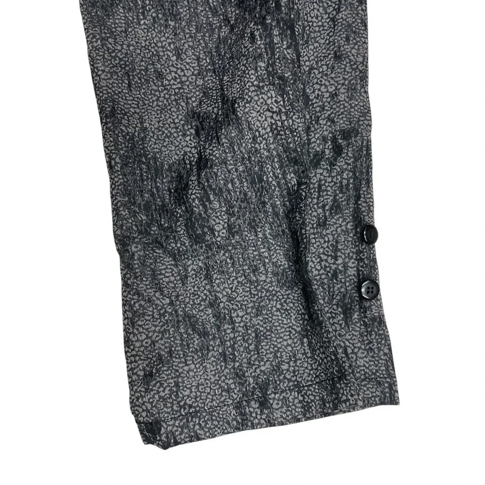 Emporio Armani Main Line Metallic Jacquard Pants S/M Silver Black NWT $495‎